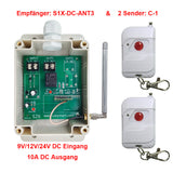 1 Kanal DC 6V/9V/12V/24V Funk Lichtsteuerung - Funkschalter für DC Lampe