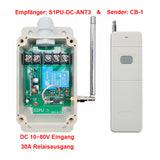 30A Relais Potentialfreier Ausgang 1000M Funkempfänger mit Handsender