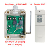 2 Kanäle DC 6V/9V/12V/24V Fernsteuerung Empfänger - 1km für DC Geräte