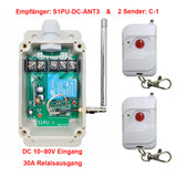 1-Kanal 30A Funkschalter Set mit Potentialfreier Ausgang & Handsender 