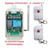 1 Kanal AC 220V/230V 30A Hochleistung Funkschalter mit Relaisausgang