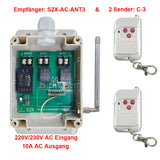 2-Kanal Kabelloser Lichtschalter 220V/230V AC für Beleuchtung & Lampe