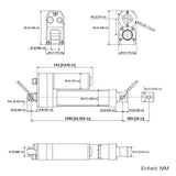 Wasserdicht IP67 Linearantrieb 900mm Hub Geräuscharmer Elektrischer Linearaktuator (Modell 0041946)