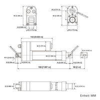 Wasserdicht IP67 Linearantrieb 50mm Hub Geräuscharmer Elektrischer Linearaktuator (Modell 0041933)