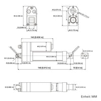 Wasserdicht IP67 Linearantrieb 10mm Hub Geräuscharmer Elektrischer Linearaktuator (Modell 0041931)