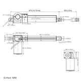 Elektrischer Linearantrieb 6000N 300mm Hub für industrielle Anwendungen (Modell 0041514)