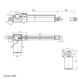 Elektrischer Linearantrieb 6000N 100mm Hub für industrielle Anwendungen (Modell 0041512)