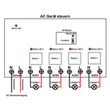 4 Kanäle Funk Lichtschalter 230V AC | Beleuchtung Schalter für Wechselstromgeräte & Hausbeleuchtung (Modell 0020220)