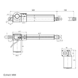 Elektrischer Linearantrieb 6000N 150mm Hub für industrielle Anwendungen (Modell 0041531)