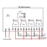 DC 10~80V Funkempfänger mit 4-Kanal 30A Potentialfreier Kontakt Relais (Modell 0020445)