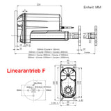 Elektrischer Linearantrieb C / F - Fester Kopfemontage Rundscheibenhalterung (Modell 0043075)