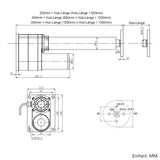 Elektrischer Linearantrieb C - Fester Unterseite Montage Quadratische Flachplattenhalterung (Modell 0043076)