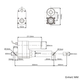 8000N Hochleistungs Linearantrieb 300mm Hub für Industrieautomation (Modell 0041543)