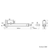 2000N Kompakter Linearantrieb mit 450mm Hub für Heimautomatisierung (Modell 0041524)