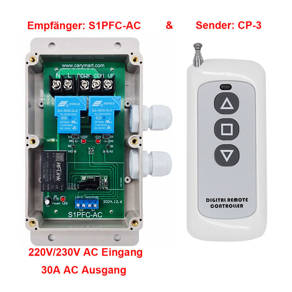230V AC Motor Fernbedienung Vorwärts Rückwärtsschalter