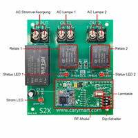 2-Kanal 5km AC 220V/230V Funkschalter Außen mit Fernbedienung für AC-Beleuchtungsgeräte (Modell 0020149)