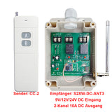 2-Kanal DC 10A Funkschaltsystem mit 5km großer Reichweite DC Ausgang