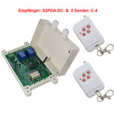 2CH DC 30A Hochleistung Funkschalter mit Zeitrelais 0~99h Verzögerungszeit