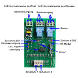 2 Kanäle 1000m Schalter mit Zeitschaltuhr - AC 230V Eingang 30A Relaisasugang (Modell 0020665)