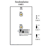 2 Knöpfe 50 Meter Fernbedienung / Funksender Wasserdicht (Modell 0021093)
