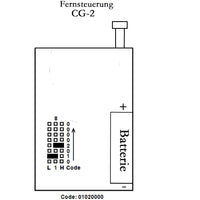2 Knöpfe 500M Wandmontierte Fernbedienung mit Halterung (Modell 0021056)