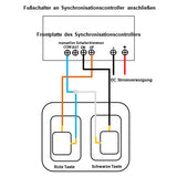2 Pedale Fußschalter mit NO Kontakt für DC Motor oder Linearantrieb (Modell 0044200)