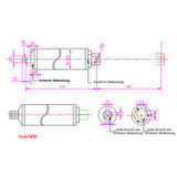 200N Schneller Linearantrieb 100mm Hub Tubulär Elektrischer Linearaktuator (Modell 0041562)