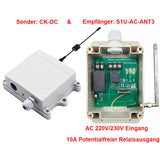 220V/230V AC Eingang Funkfernschalter Set Ausgelöst durch Gleichstrom