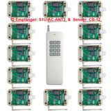 230V AC Eingang Relais Funkschalter- Eins 12 Tasten Sender & Zwölf Empfänger (Modell 0020362)