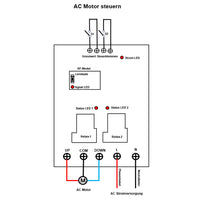 230V AC Motor Fernbedienung Vorwärts Rückwärtsschalter (Modell 0020131)