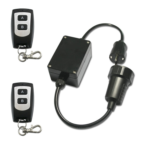 230V Schalter mit Fernbedienung - deutschem Standard Steckdose & Stecker