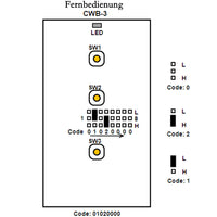 3 Knöpfe 50 Meter Fernbedienung / Funksender Wasserdicht (Modell 0021094)