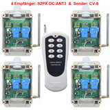 30A Hochleistungs DC Ausgang Funkschalter - Eins Sender & Vier Empfänger