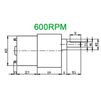 37mm 520-Serie 12V Getriebemotor Hochleitung Großdrehmoment Getriebekasten DC Motor (Modell 0041041)