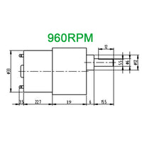 37mm 520-Serie 12V Getriebemotor Hochleitung Großdrehmoment Getriebekasten DC Motor (Modell 0041041)