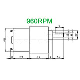 37mm 520-Serie 12V Getriebemotor Hochleitung Großdrehmoment Getriebekasten DC Motor (Modell 0041041)