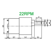 37mm 520-Serie 12V Getriebemotor Hochleitung Großdrehmoment Getriebekasten DC Motor (Modell 0041041)
