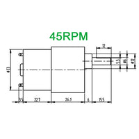 37mm 520-Serie 12V Getriebemotor Hochleitung Großdrehmoment Getriebekasten DC Motor (Modell 0041041)