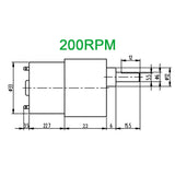 37mm 520-Serie 24V Getriebemotor Hochleitung Großdrehmoment Getriebekasten DC Motor (Modell 0041051)
