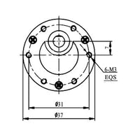37mm 520-Serie 24V Getriebemotor Hochleitung Großdrehmoment Getriebekasten DC Motor (Modell 0041051)