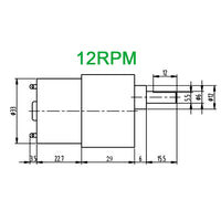 37mm 520-Serie 24V Getriebemotor Hochleitung Großdrehmoment Getriebekasten DC Motor (Modell 0041051)