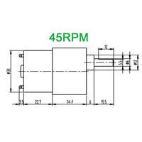 37mm 520-Serie 24V Getriebemotor Hochleitung Großdrehmoment Getriebekasten DC Motor (Modell 0041051)