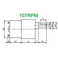 37mm 520-Serie 24V Getriebemotor Hochleitung Großdrehmoment Getriebekasten DC Motor (Modell 0041051)