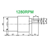 37mm 520-Serie 6V Getriebemotor Hochleitung Großdrehmoment Getriebekasten DC Motor (Modell 0041031)