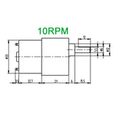 37mm 520-Serie 6V Getriebemotor Hochleitung Großdrehmoment Getriebekasten DC Motor (Modell 0041031)