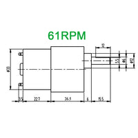 37mm 520-Serie 6V Getriebemotor Hochleitung Großdrehmoment Getriebekasten DC Motor (Modell 0041031)
