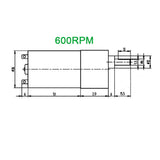 37mm 545-Serie 24V Getriebemotor Hochleitung Großdrehmoment Getriebekasten DC Motor (Modell 0041021)