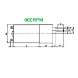 37mm 545-Serie 24V Getriebemotor Hochleitung Großdrehmoment Getriebekasten DC Motor (Modell 0041021)