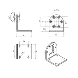 37MM DC Motor Befestigungsbügel (Modell 0043003)