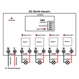 4-Kanal 230V Funkfernschalter Set 5km Reichweite für AC Bewässerung & Ventilsteuerung (Modell 0020226)